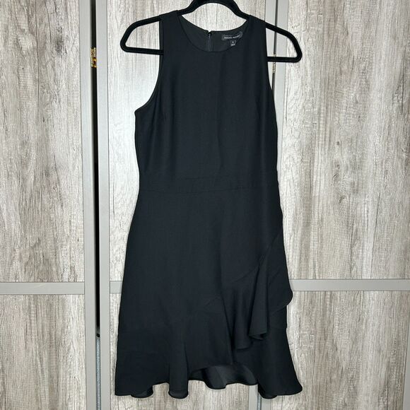 Banana Republic Dress 6 Black Color Short Ruffle Sleeveless NEW - Picture 1 of 7